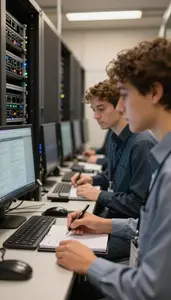 Quality Assurance Tester Training A Machine Learning In A Data Center Server