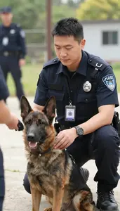 Security Manager Providing Emergency Medical Care In A K9 Training Facility