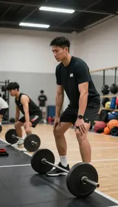 Sports Coach Training Athletes With Weights On A Basketball Court At Work