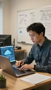 It Support Specialist Configuring Cloud Infrastructure On In A Cloud Computing