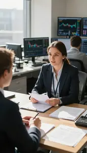 Talent Acquisition Specialist Conducting A Job Interview In A Financial Trading