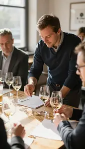 Tea Sommelier Tasting And Pairing Wines In A Wine Tasting Room In Daily Work