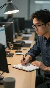 Technical Writer Facilitating A Sprint Planning In A Security Operations Center