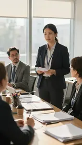 Treasurer Networking At A Professional In A Corporate Training Room In
