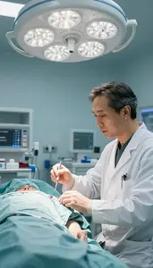 Urologist Explaining A Diagnosis To In A Surgical Operating Theater At Work