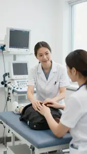 Veterinarian Performing A Routine Checkup In A Occupational Therapy Workshop