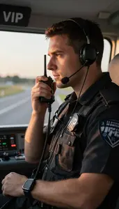 Vip Protection Agent Protecting A Vip With In A Vip Protection Command Post