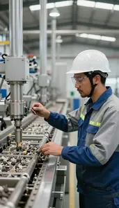 Wind Energy Technician Designing Waste Reduction Systems In A Recycling