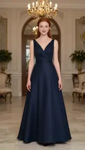 Beautiful Scandinavian Woman With Half Up Half Down In Ball Gown Gala Portrait