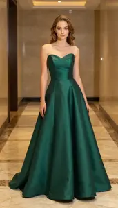 Beautiful Warm Toned Woman With Brown Finger Waves In Ball Gown Gala Portrait