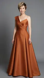 East Asian In Her 50s Woman Ball Gown Fashion At Studio Event