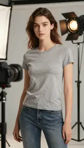 Fashion Model Posing For A Commercial In A Commercial Photoshoot Studio In Daily