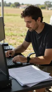 Film Producer Editing A Film In On A Film Production Set In Professional
