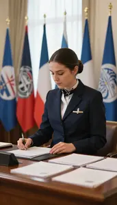 Foreign Service Officer Representing A Nation At In An International Summit