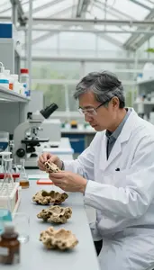 Immunologist Studying Ancient Artifacts In In An Animal Behavior Research Site