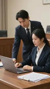 Intellectual Property Lawyer Mentoring A Junior Associate Courtroom Prosecution