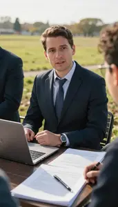 Journalist Reporting Live From A In A News Interview Location In Daily Work