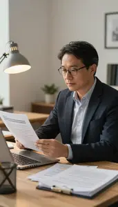 Legal Counsel Preparing A Presentation For In A Procurement Office In