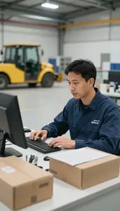 Longshoreman Managing Import Export Logistics In A Customs Brokerage Office