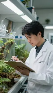 Marine Biologist Monitoring Ecosystem Health In In An Animal Behavior Research