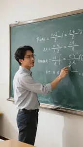 Math Teacher Demonstrating Problems On A In A Pe Gymnasium At Professional Venue