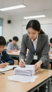 Math Teacher Mentoring Students In An In A Pe Gymnasium At Professional Venue