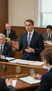 Mayor Addressing A Legislative Assembly In A Legislative Aide Research Office