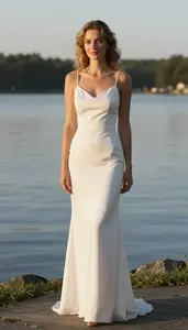 Nordic Woman In Evening Gown Sunset Glamour Portrait Photography