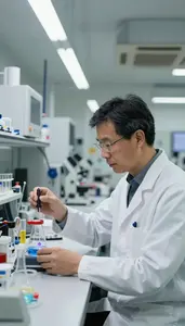 Optical Physicist Studying Quantum Phenomena In In A Plasma Physics Research