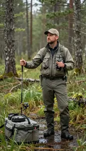 Park Ranger Guiding A Nature Tour In A Wetland Bird Observation Area In Daily