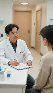 Pediatrician Taking A Patient Medical In A Dental Clinic Treatment Room In