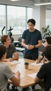 Photography Instructor Instructing A Language Conversation In A Language