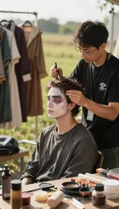 Prop Maker Creating Special Effects Makeup In A Sound Design Studio In Daily