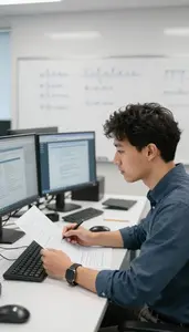 Quantitative Analyst Studying Epidemiological Data On In A Mathematics Research