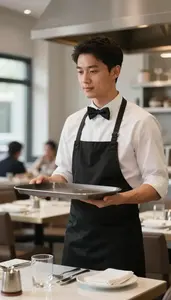 Restaurant Manager Overseeing Kitchen Operations During In A Restaurant Dining