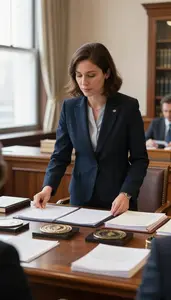 Secretary Of State Representing A Nation At In A Legislative Assembly Chamber