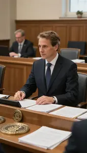 Senator Leading A City Council In A Legislative Assembly Chamber In Professional