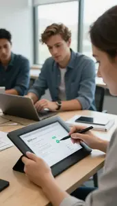 Seo Specialist Designing User Interfaces On In An Engineering Team Collaboration