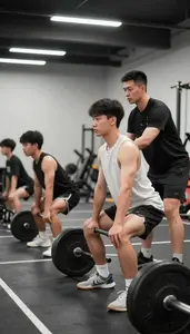 Sports Coach Training Athletes With Weights On A Basketball Court In Daily Work