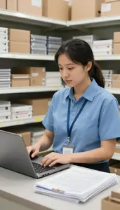 Stock Clerk Stocking Shelves In A At A Retail Checkout Counter At Professional