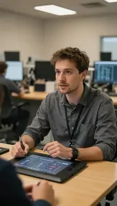 Systems Administrator Conducting A User Research In A Quantum Computing