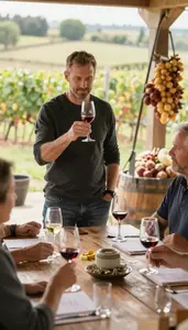 Vintner Tasting And Pairing Wines In A Wine Tasting Room In Daily Work
