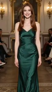 Western European Mid 20s Woman Evening Dress Fashion At Gala Event