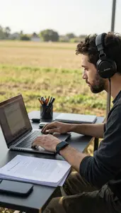 Youtuber Developing A Video Game In A Youtube Filming Studio At Professional