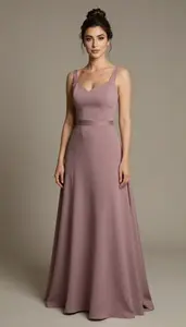 Ball Gown Glamour Turkish Woman With Brown Chignon At Studio