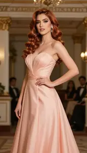 Beautiful Colombian Woman In Ball Gown Gala Editorial Shoot