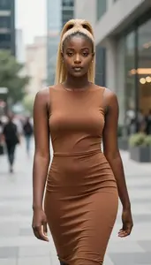Beautiful Ethiopian Woman In Cocktail Dress Cocktail Event Editorial Shoot