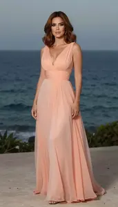 Beautiful Mexican Woman In Formal Gown Sunset Editorial Shoot