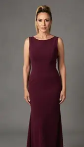 Chic Colombian Woman In Evening Gown Studio Lifestyle Photography