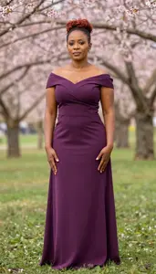 Chic Kenyan Woman In Formal Gown Garden Lifestyle Photography